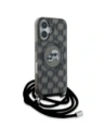 Hurtownia GSM - Karl Lagerfeld KLHMP16SHCKCKLCK Apple iPhone 16 carcasă dură IML Crossbody Monogram Karl & Choupette Head MagSafe negru - KLD21861 - {ean13} - Hurt