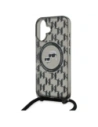 Hurtownia GSM - Karl Lagerfeld KLHMP16SHCKCKLCK Apple iPhone 16 kemény tok IML Crossbody Monogram Karl & Choupette Head MagSafe fekete - KLD21861 - {ean13} - Hurt