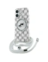 Karl Lagerfeld KLHMP16SHCKCKLCT Apple iPhone 16 kemény tok IML Crossbody Monogram Karl & Choupette Head MagSafe átlátszó