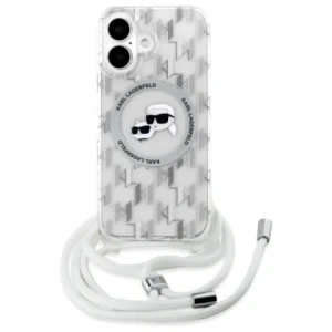 Hurtownia GSM - Karl Lagerfeld KLHMP16SHCKCKLCT Apple iPhone 16 hardcase IML Crossbody Monogram Karl & Choupette Head MagSafe transparent - KLD21862 - {ean13} - Hurt