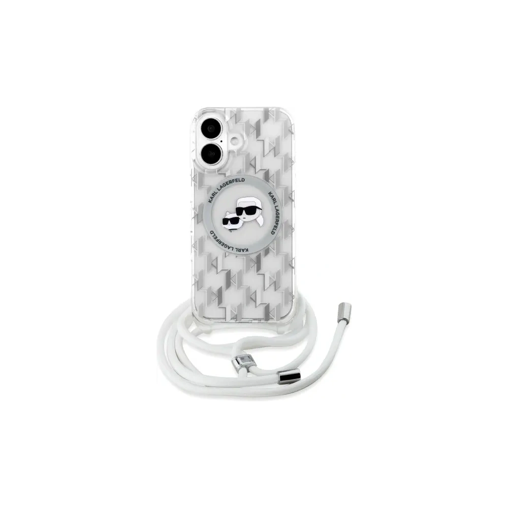 Hurtownia GSM - Karl Lagerfeld KLHMP16SHCKCKLCT Apple iPhone 16 hardcase IML Crossbody Monogram Karl & Choupette Head MagSafe transparent - KLD21862 - {ean13} - Hurt