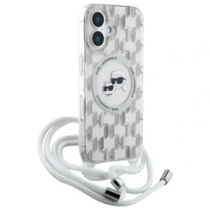 Hurtownia GSM - Karl Lagerfeld KLHMP16SHCKCKLCT Apple iPhone 16 hardcase IML Crossbody Monogram Karl & Choupette Head MagSafe transparent - KLD21862 - {ean13} - Hurt