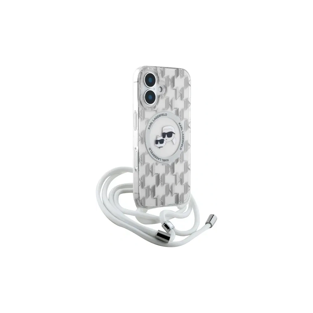 Hurtownia GSM - Karl Lagerfeld KLHMP16SHCKCKLCT Apple iPhone 16 hardcase IML Crossbody Monogram Karl & Choupette Head MagSafe transparent - KLD21862 - {ean13} - Hurt