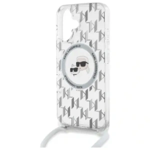 Hurtownia GSM - Karl Lagerfeld KLHMP16SHCKCKLCT Apple iPhone 16 hardcase IML Crossbody Monogram Karl & Choupette Head MagSafe transparent - KLD21862 - {ean13} - Hurt