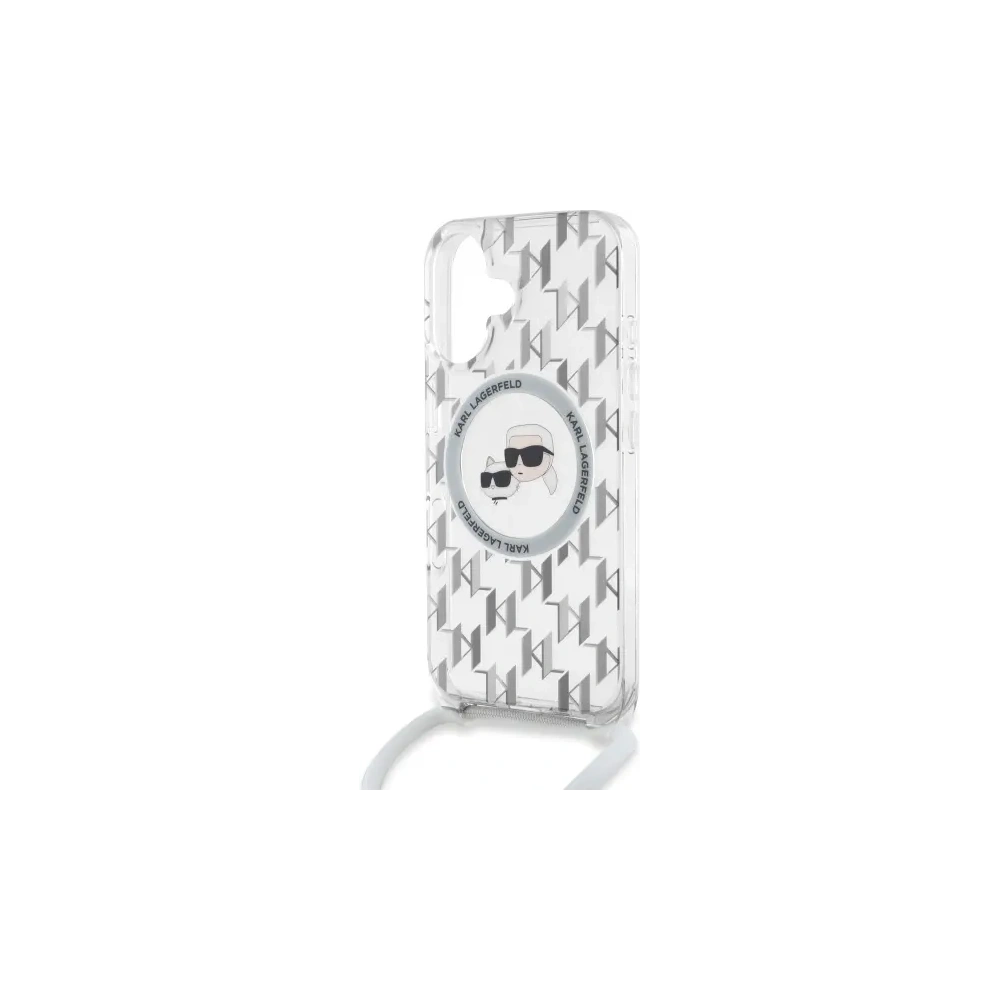 Hurtownia GSM - Karl Lagerfeld KLHMP16SHCKCKLCT Apple iPhone 16 hardcase IML Crossbody Monogram Karl & Choupette Head MagSafe transparent - KLD21862 - {ean13} - Hurt