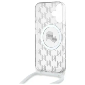 Hurtownia GSM - Karl Lagerfeld KLHMP16SHCKCKLCT Apple iPhone 16 hardcase IML Crossbody Monogram Karl & Choupette Head MagSafe transparent - KLD21862 - {ean13} - Hurt