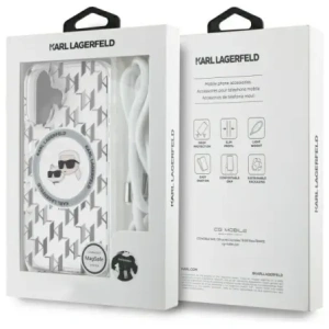 Hurtownia GSM - Karl Lagerfeld KLHMP16SHCKCKLCT Apple iPhone 16 hardcase IML Crossbody Monogram Karl & Choupette Head MagSafe transparent - KLD21862 - {ean13} - Hurt
