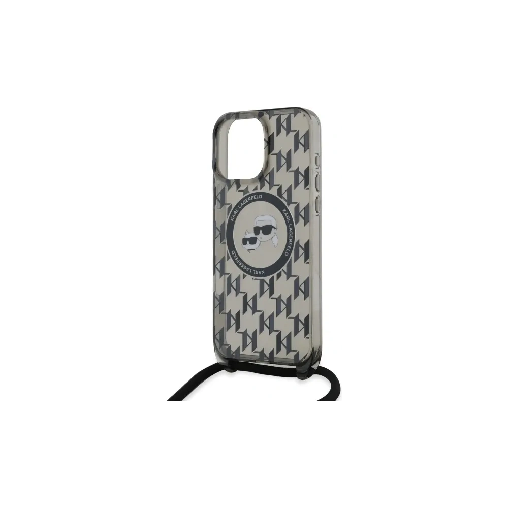 Hurtownia GSM - Karl Lagerfeld KLHMP16XHCKCKLCK Apple iPhone 16 Pro Max hardcase IML Crossbody Monogram Karl & Choupette Head MagSafe negru - KLD21863 - {ean13} - Hurt
