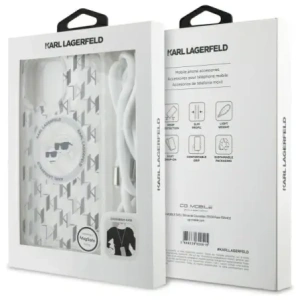 Wholesale Karl Lagerfeld KLHMP16XHCKCKLCT Apple iPhone 16 Pro Max hardcase IML Crossbody Monogram Karl & Choupette Head MagSafe transparent - KLD21864 - {ean13} - Hurt