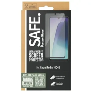 Hurtownia GSM - SAFE by PanzerGlass Xiaomi Redmi 14C 4G Képernyővédő Ultra-Széles Illeszkedés - PZG757 - {ean13} - Hurt