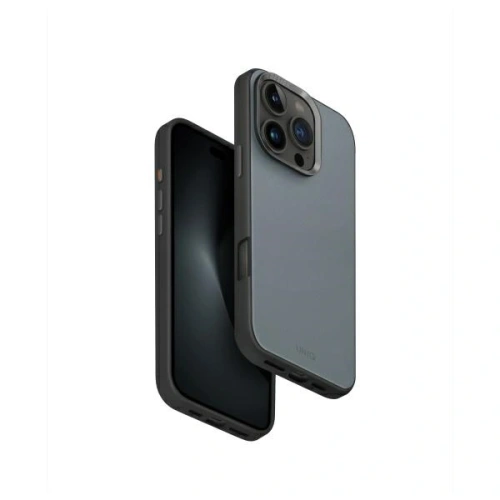 Etui UNIQ Lyden DS Apple iPhone 16 Pro Magclick Charging niebiesko-czarny/washed blue-black