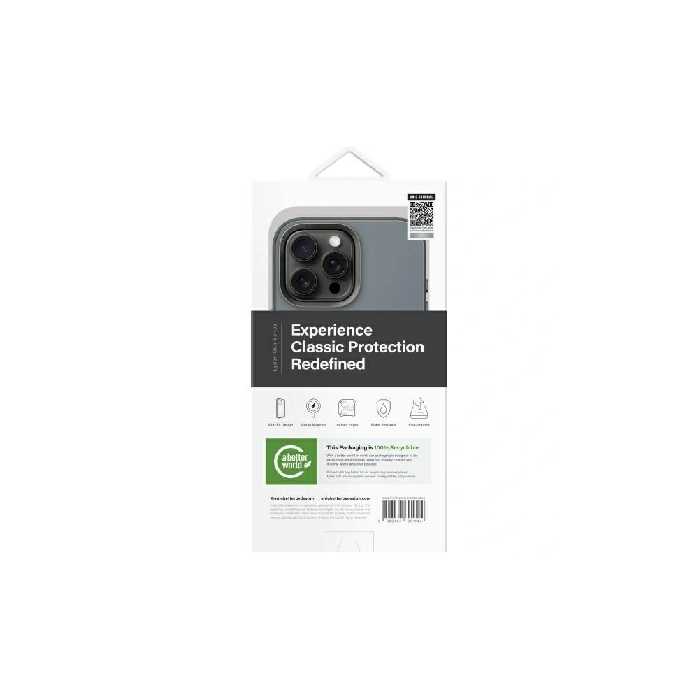 Hurtownia GSM - UNIQ Lyden DS Apple iPhone 16 Pro Max Magclick Töltés mosott kék-fekete - UNIQ1423 - {ean13} - Hurt