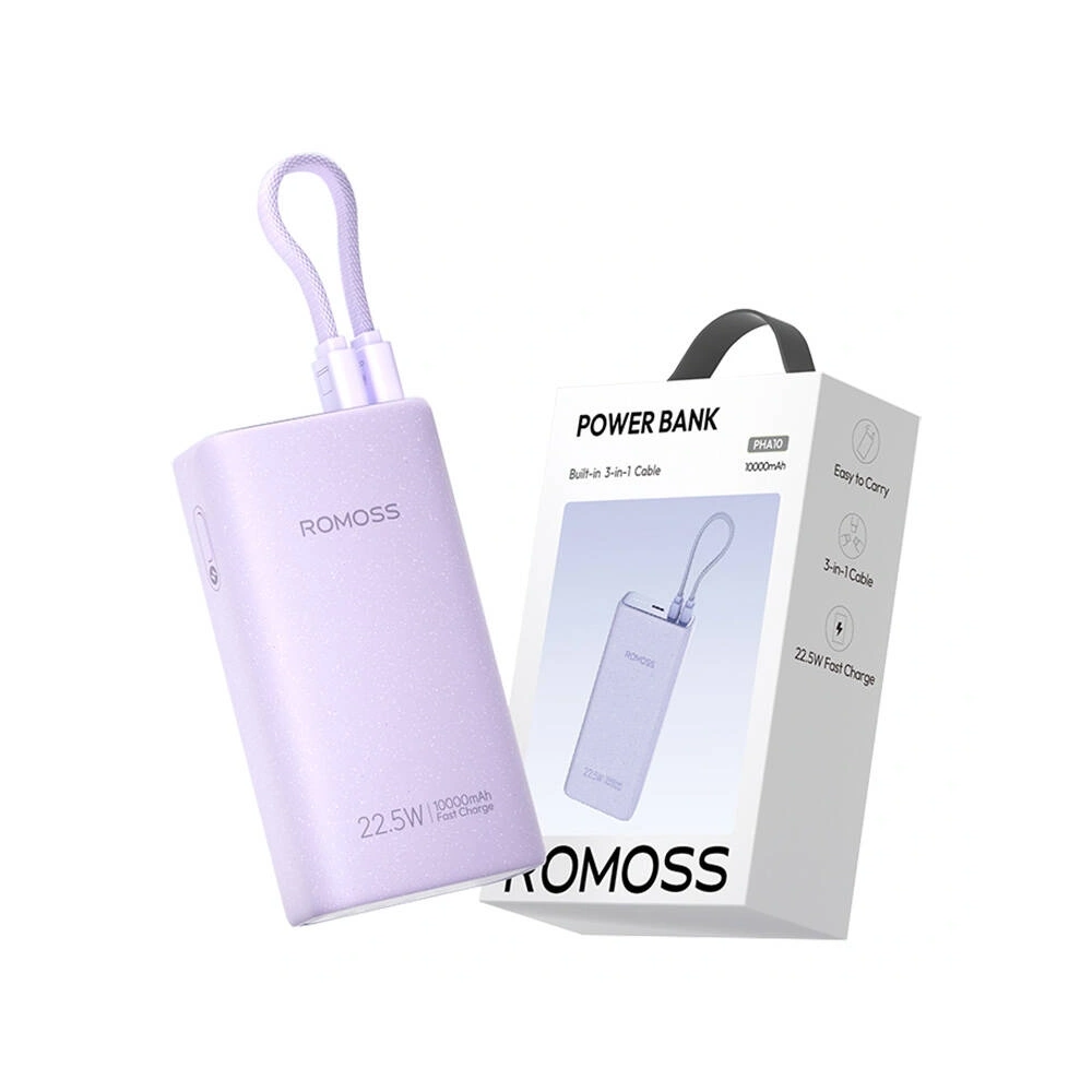 Hurtownia GSM - Romoss PHA10 Powerbank 10000mAh 22.5W (lila) - ROM65 - {ean13} - Hurt