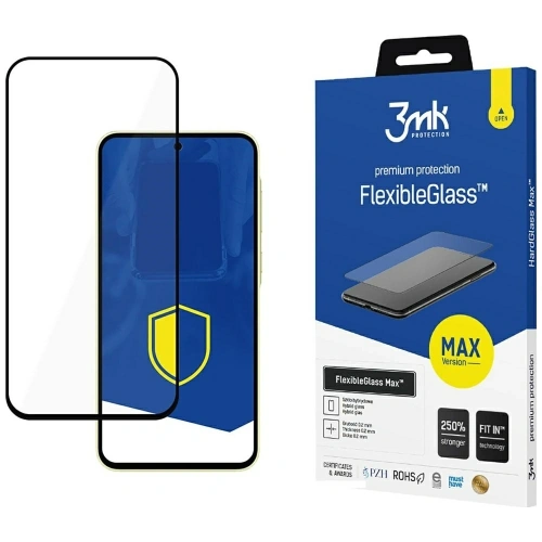 Szkło hybrydowe 3MK FlexibleGlass Max Samsung Galaxy A35 5G czarny/black