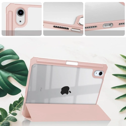 Etui Bizon Case Tab Clear Matt do Apple iPad mini 2021 (6. generacji) / iPad mini 8.3" 2024 (7. generacji) różowozłote