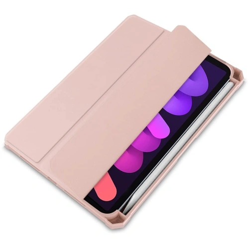 Etui Bizon Case Tab Clear Matt do Apple iPad mini 2021 (6. generacji) / iPad mini 8.3" 2024 (7. generacji) różowozłote