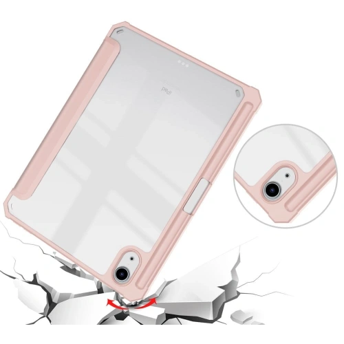 Etui Bizon Case Tab Clear Matt do Apple iPad mini 2021 (6. generacji) / iPad mini 8.3" 2024 (7. generacji) różowozłote