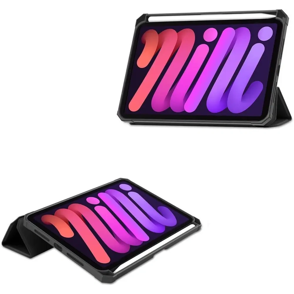 Hurtownia GSM - Bizon Case Tab Lizard Apple iPad mini 2021 6. generáció / iPad mini 8.3" 2024 7. generáció fekete - BIZ7870 - {ean13} - Hurt