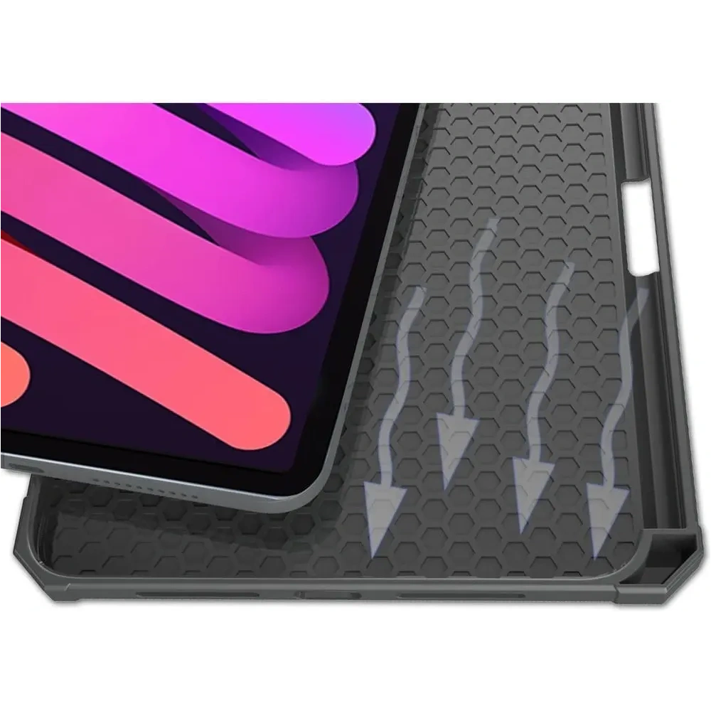 Hurtownia GSM - Bizon Case Tab Lizard Apple iPad mini 2021 6. generáció / iPad mini 8.3" 2024 7. generáció fekete - BIZ7870 - {ean13} - Hurt