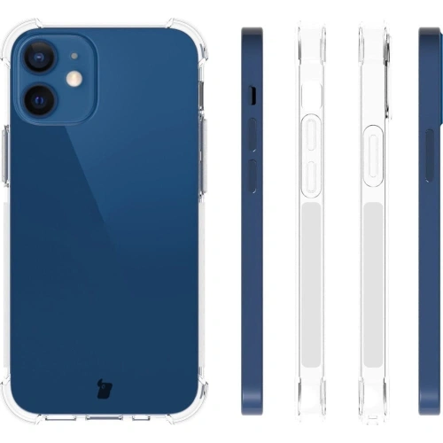 Etui + 2x szkło na ekran + szkło na obiektyw Bizon Case Clear Pack do Apple iPhone 12 Mini przezroczyste