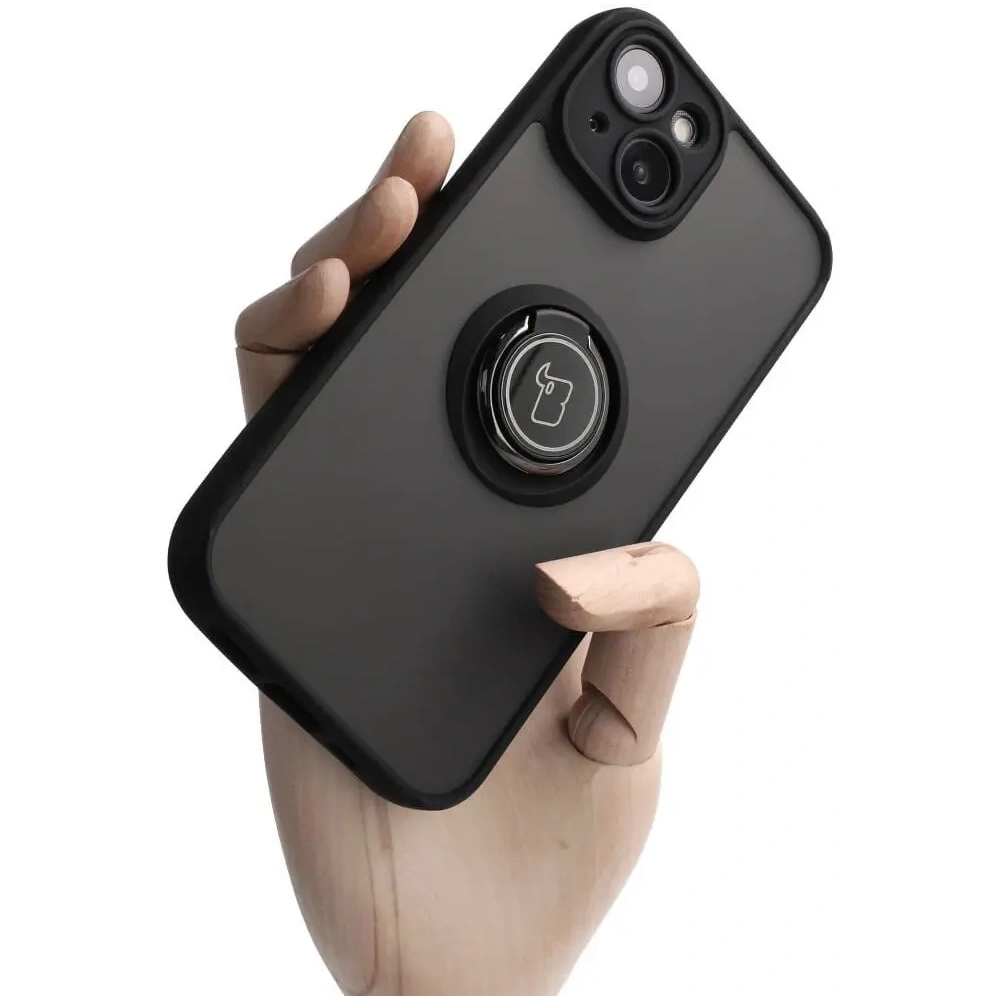 Hurtownia GSM - Bizon Case Hybrid Ring Apple iPhone 14 rauchig mit einem schwarzen Rahmen - BIZ7872 - {ean13} - Hurt