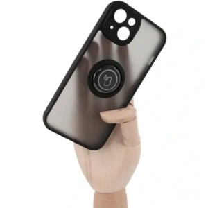 Wholesale Bizon Case Hybrid Ring Apple iPhone 14 smoky with a black frame - BIZ7872 - {ean13} - Hurt