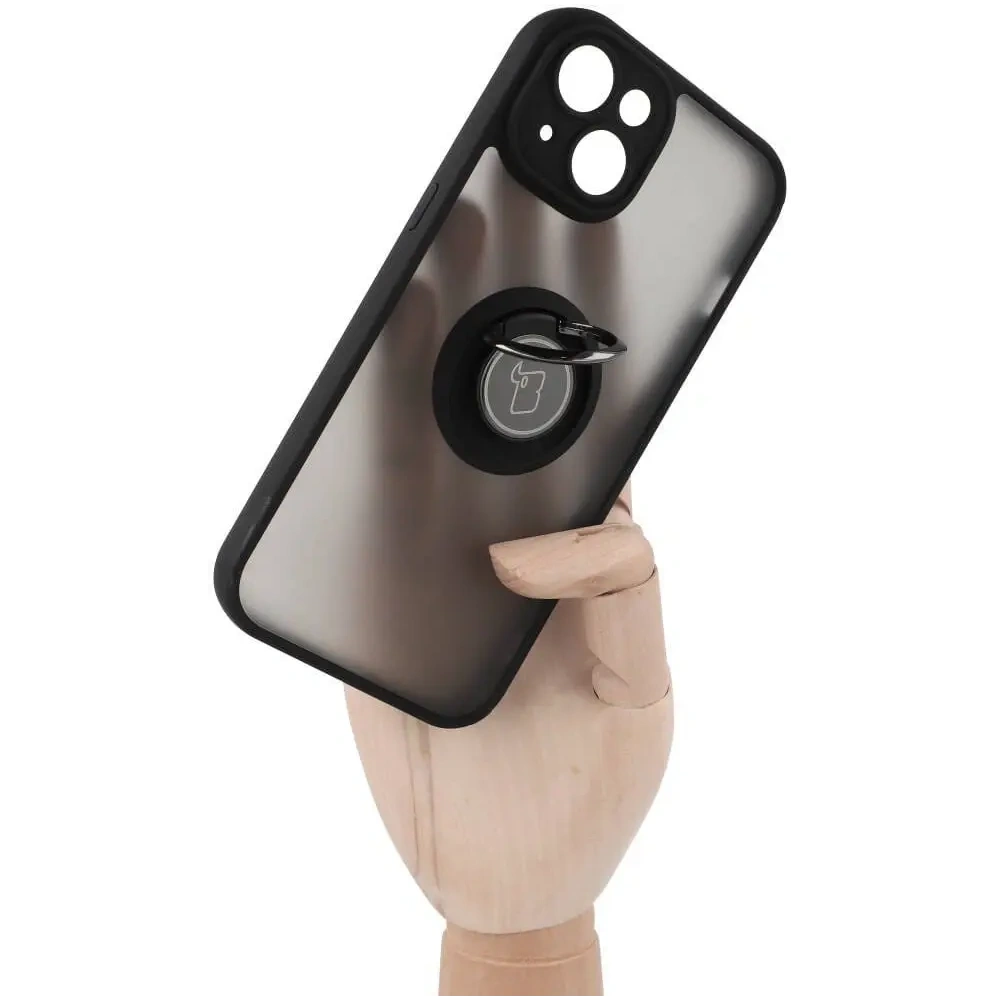 Hurtownia GSM - Bizon Case Hybrid Ring Apple iPhone 14 rauchig mit einem schwarzen Rahmen - BIZ7872 - {ean13} - Hurt