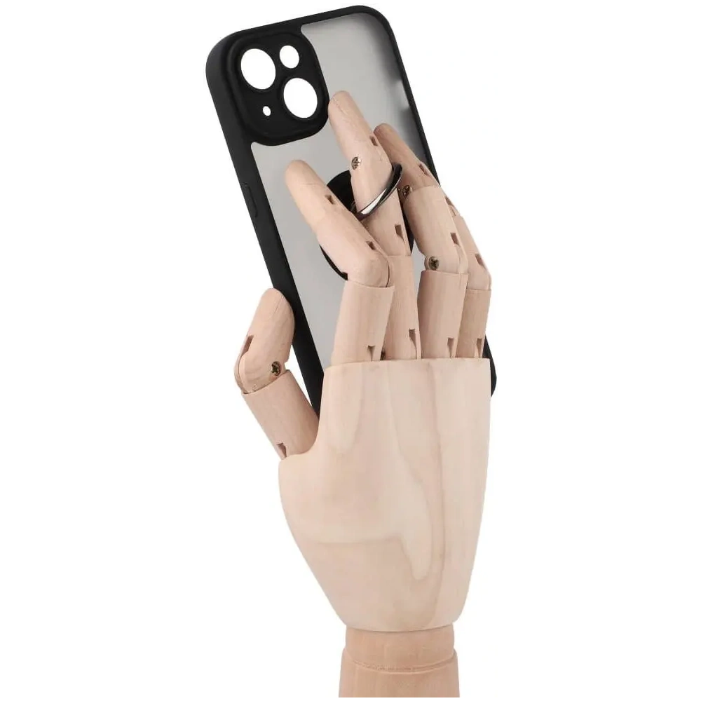 Wholesale Bizon Case Hybrid Ring Apple iPhone 14 smoky with a black frame - BIZ7872 - {ean13} - Hurt