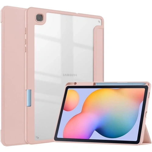 Etui Bizon Case Tab Clear Matt do Samsung Galaxy Tab S6 Lite 2024/2022/2020 różowozłote