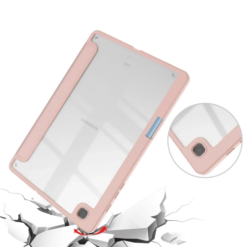 Etui Bizon Case Tab Clear Matt do Samsung Galaxy Tab S6 Lite 2024/2022/2020 różowozłote