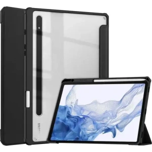 Hurtownia GSM - Caz Bizon Tab Clear Matt Samsung Galaxy Tab S8 / S7 negru - BIZ7884 - {ean13} - Hurt