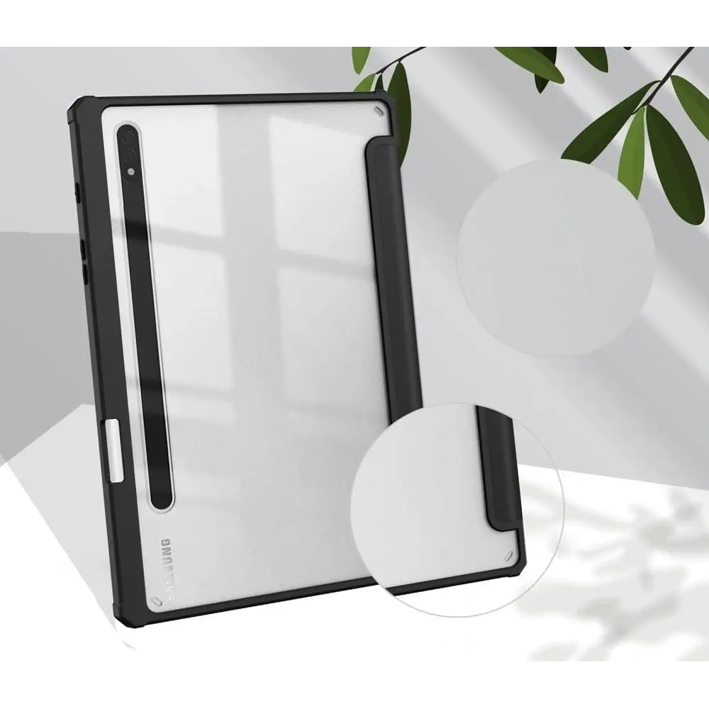 Hurtownia GSM - Caz Bizon Tab Clear Matt Samsung Galaxy Tab S8 / S7 negru - BIZ7884 - {ean13} - Hurt