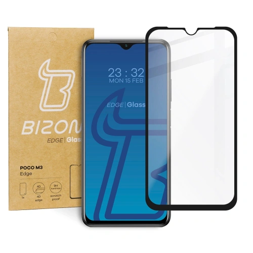 Szkło hartowane Bizon Glass Edge do Xiaomi Poco M3 czarne