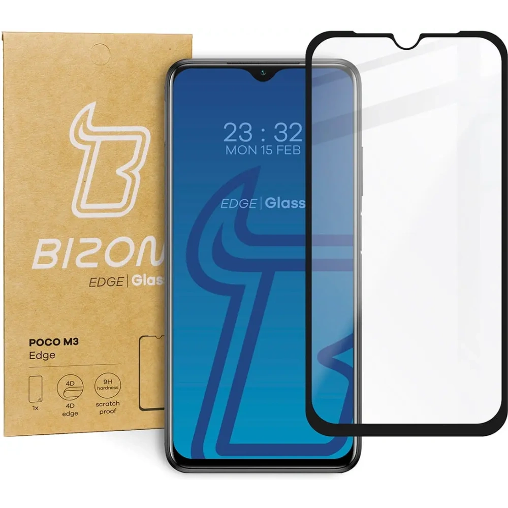 Hurtownia GSM - Bizon Glass Edge Xiaomi Poco M3 fekete - BIZ7888 - {ean13} - Hurt
