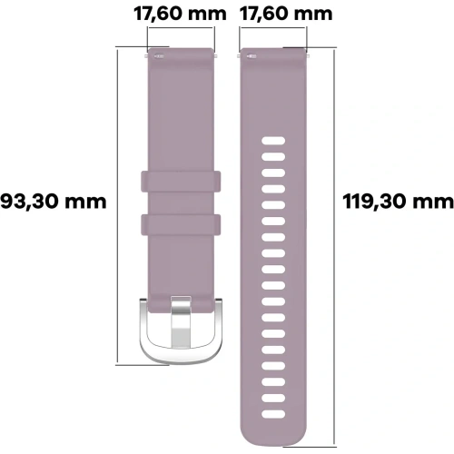 Pasek Bizon Strap Watch Silicone Pro do Huawei Watch GT 5 Pro 42mm/GT 5 41mm/GT 4 41mm jasnofioletowy