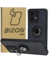 Bizon Case Hybrid Ring Motorola Edge 40 Neo smoky with a black frame