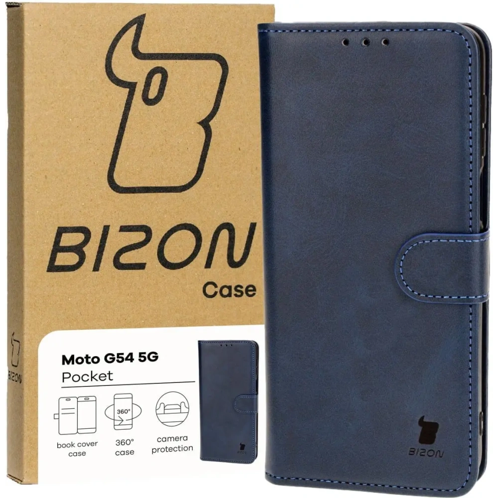 Hurtownia GSM - Bizon Case Pocket Motorola Moto G54 5G sötétkék - BIZ7902 - {ean13} - Hurt