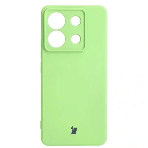 Etui Bizon Case Silicone Sq do Xiaomi Poco X6 / Xiaomi Redmi Note 13 Pro 5G jasnozielone