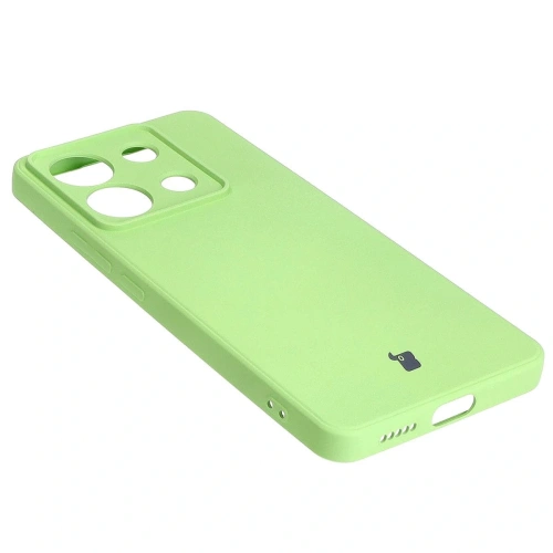 Etui Bizon Case Silicone Sq do Xiaomi Poco X6 / Xiaomi Redmi Note 13 Pro 5G jasnozielone