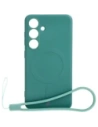 Bizon Case Silicone Magnetic Sq Samsung Galaxy S24 verde închis