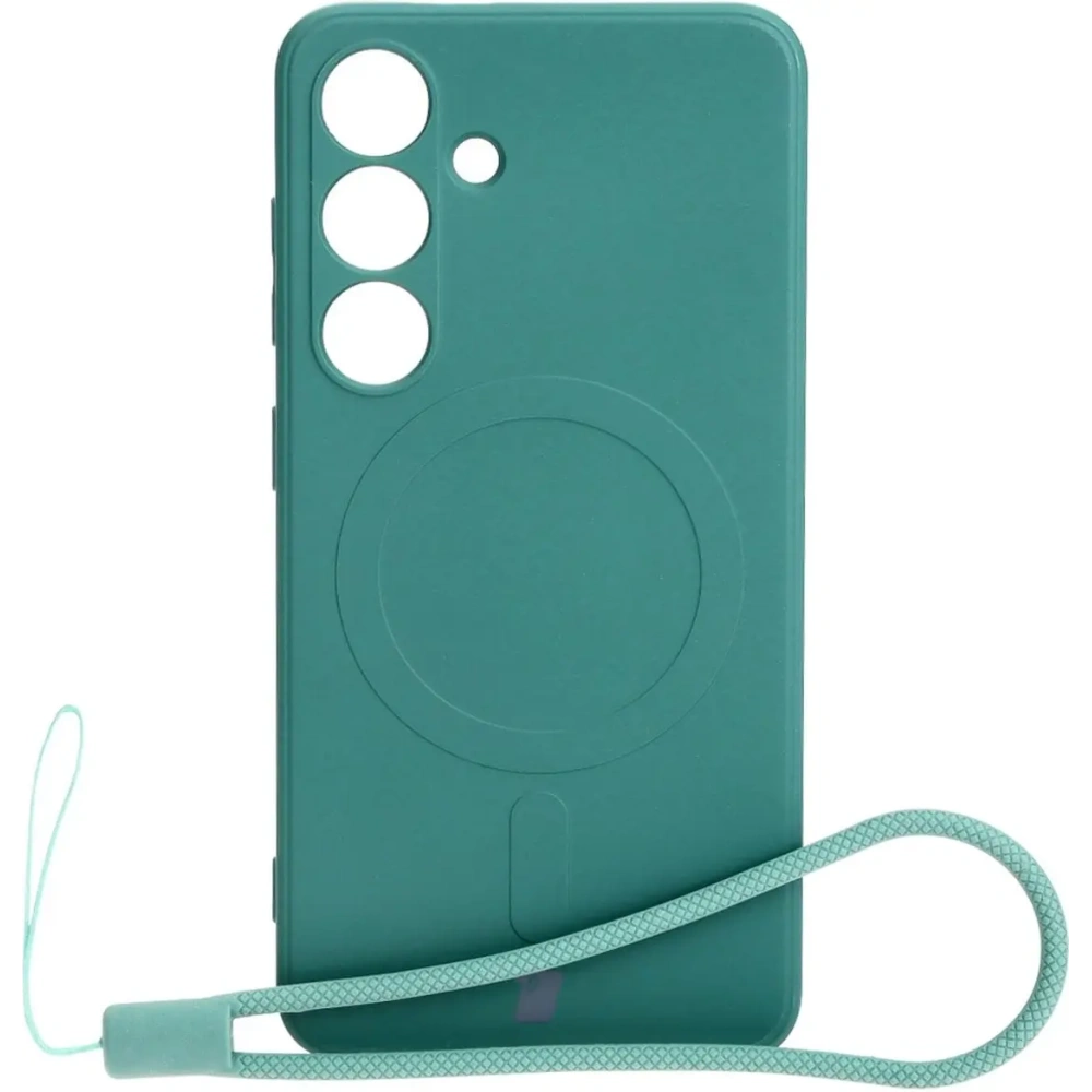 Hurtownia GSM - Bizon Case Silicone Magnetic Sq Samsung Galaxy S24 verde închis - BIZ7910 - {ean13} - Hurt
