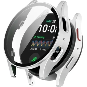 Hurtownia GSM - Etui se sklem pro hodinky Bizon Case+Glass Watch do Samsung Galaxy Watch 7 44 mm saténově stříbrné - BIZ7916 - {ean13} - Hurt