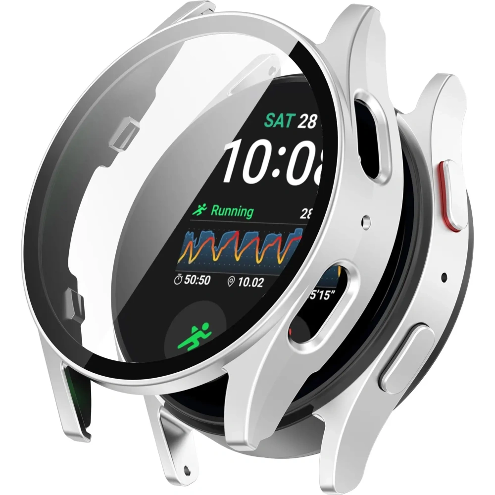 Hurtownia GSM - Bizon Case+Glass Óra Samsung Galaxy Watch 7 44 mm selyem ezüst - BIZ7916 - {ean13} - Hurt