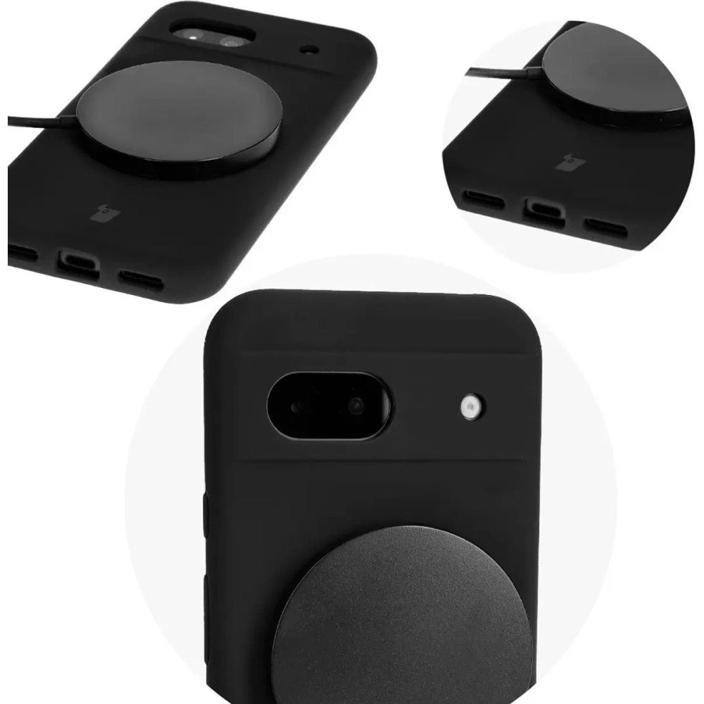 Hurtownia GSM - Silikonowe etui Bizon Soft Case do Google Pixel 8a czarne - BIZ7917 - {ean13} - Hurt