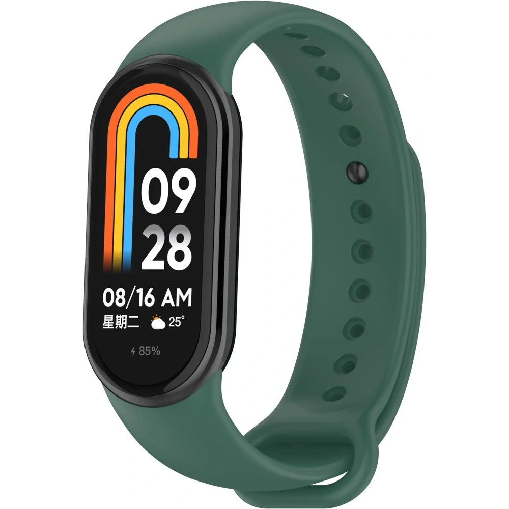 Hurtownia GSM - Silikonový pásek Bizon Strap Watch Silicone pro Xiaomi Smart Band 9 / 9 NFC / 8 tmavě zelený - BIZ7920 - {ean13} - Hurt
