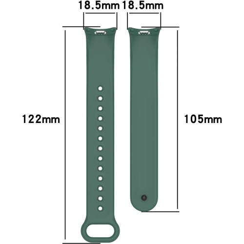 Silikonowy pasek Bizon Strap Watch Silicone do Xiaomi Smart Band 9 / 9 NFC / 8 ciemnozielony