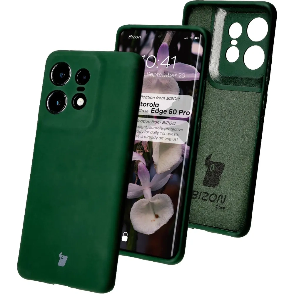 Hurtownia GSM - Silikonowe etui Bizon Soft Case do Motorola Edge 50 Pro ciemnozielone - BIZ7921 - {ean13} - Hurt