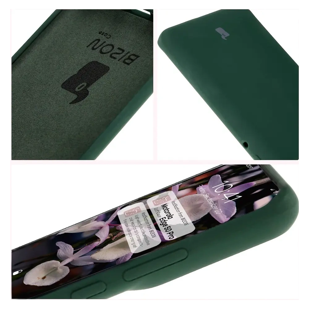 Hurtownia GSM - Silikonowe etui Bizon Soft Case do Motorola Edge 50 Pro ciemnozielone - BIZ7921 - {ean13} - Hurt