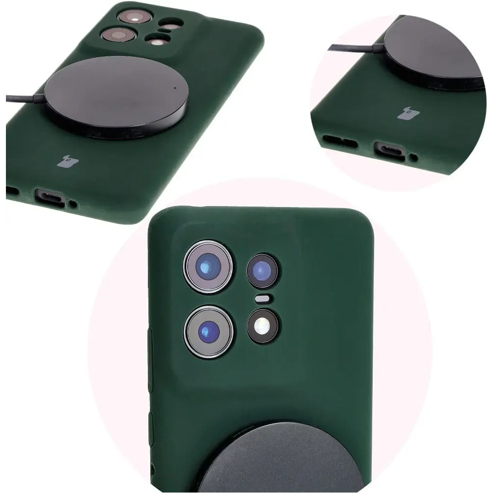 Hurtownia GSM - Husă moale Bizon pentru Motorola Edge 50 Pro verde închis - BIZ7921 - {ean13} - Hurt