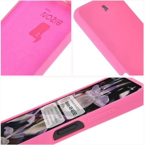 Silikonowe etui Bizon Soft Case do Samsung Galaxy A16 4G/5G neonowo-różowe